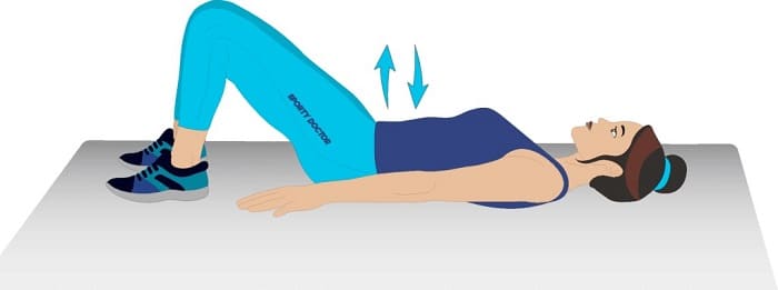 تقویت هسته بدن به صورت تاق باز از ورزش های فیزیوتراپی برای کمردرد 